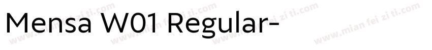 Mensa W01 Regular字体转换